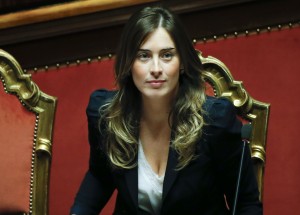 Italy's Minister for Constitutional Reforms and Parliamentary Relations Boschi looks on during a confidence vote at the Senate in Rome