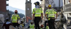 Rescue workers dig through the rubble in the earthquake-stricken Lazio town of Amatrice, central Italy, five days after the devastating quake, 29 August 2016. ANSA/MASSIMO PERCOSSI